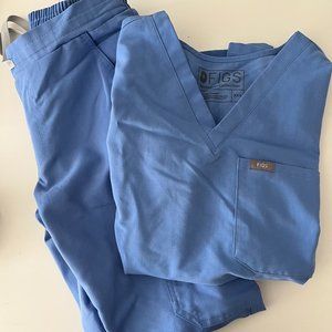 EUC FIGS Ceil Blue set